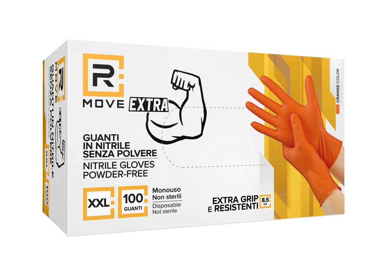 Guanti monouso Rmove professional extra grip 8.5gr tg XXL-100pz