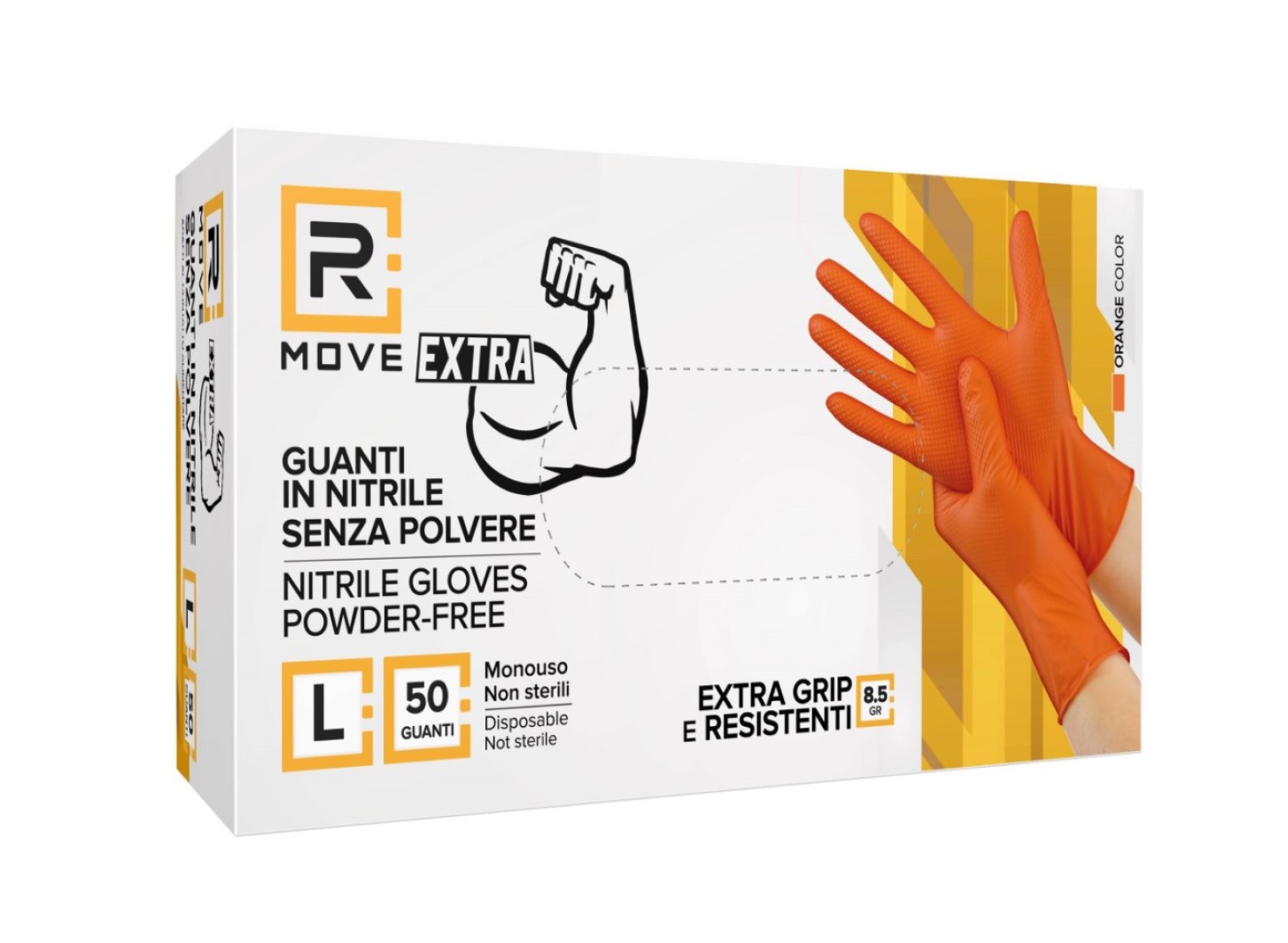 Guanti monouso Rmove professional extra grip tg L-50pz