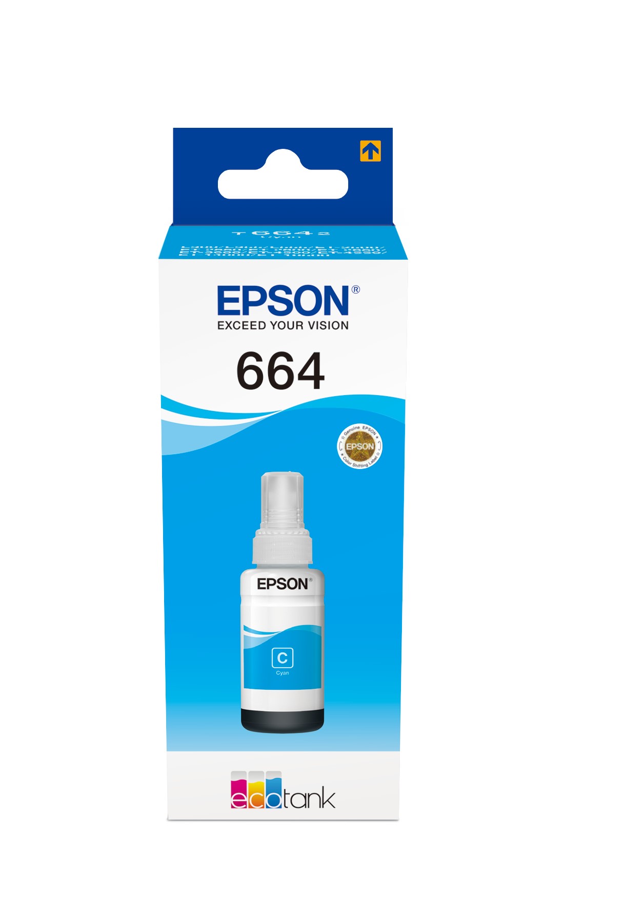 Cartuccia originale Epson eco tank l300/355 ciano 70ml - c13t664240