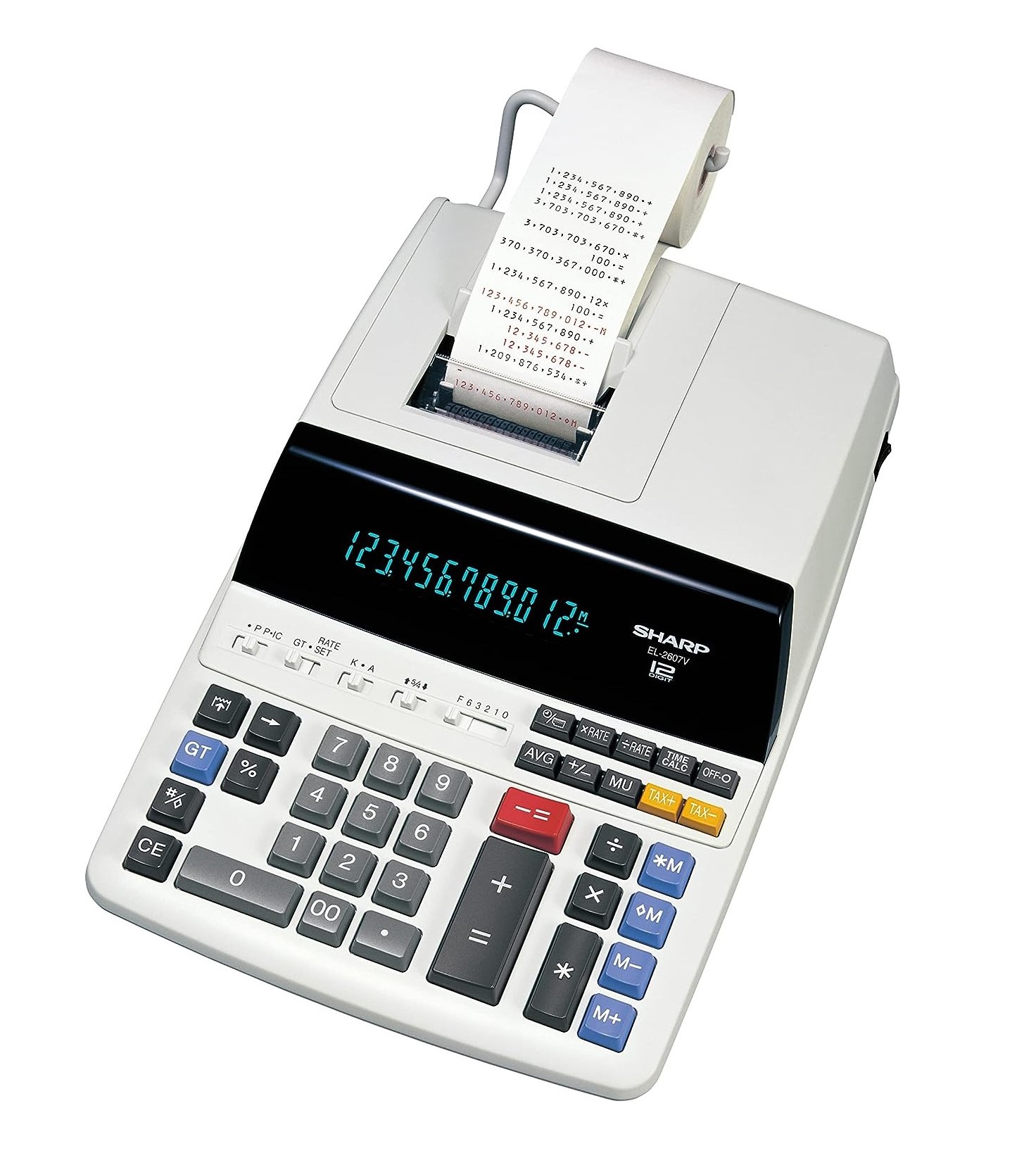 Calcolatrice Sharp da tavolo scrivente 12 cifre - EL-2607V